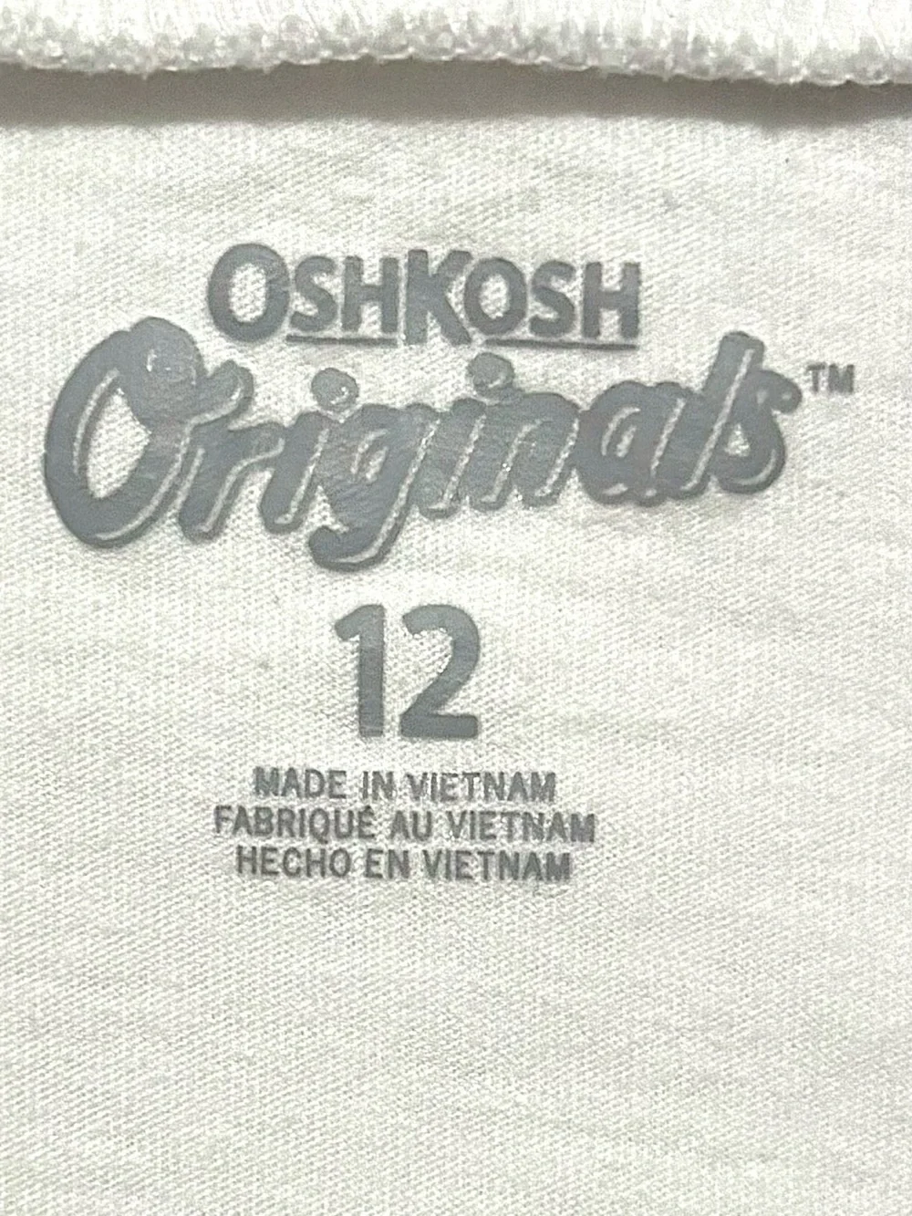 OshKosh Girls USA Mermaid Glitter Tee White 12 EUC